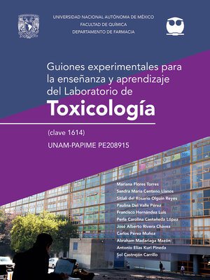 cover image of Guiones experimentales para la enseñanza y aprendizaje del laboratorio de Toxicología (clave 1614)